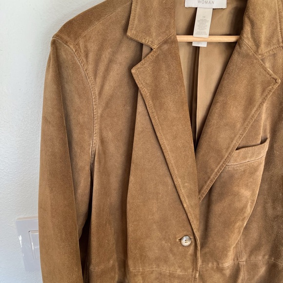 Liz Claiborne Brown Suede Blazer - Picture 3 of 5